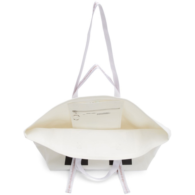 Off-White White Canvas Arrows Commercial Tote Off-White