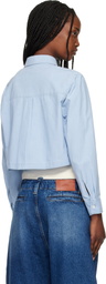 Maison Kitsuné Blue Baby Fox Cropped Shirt