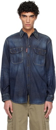 Dsquared2 Blue Canadian Vintage Denim Shirt