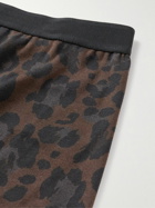TOM FORD - Leopard-Print Stretch-Cotton Boxer Briefs - Brown