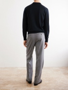 John Smedley - Caverhill Knitted Merino Wool Polo Shirt - Black