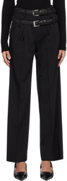 lesugiatelier Black Belted Trousers