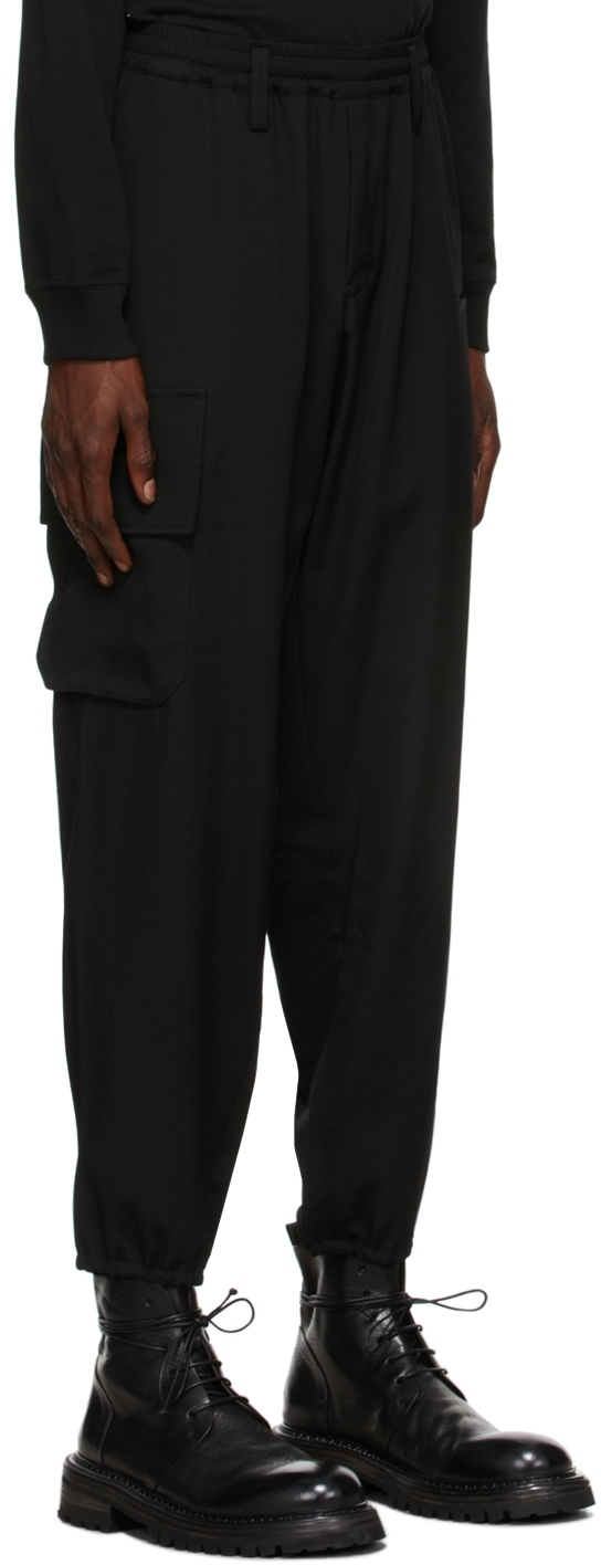 POLYESTER GABARDINE PANTS WITH KNEE FLAP POCKETS(M Black): S'YTE｜THE SHOP  YOHJI YAMAMOTO