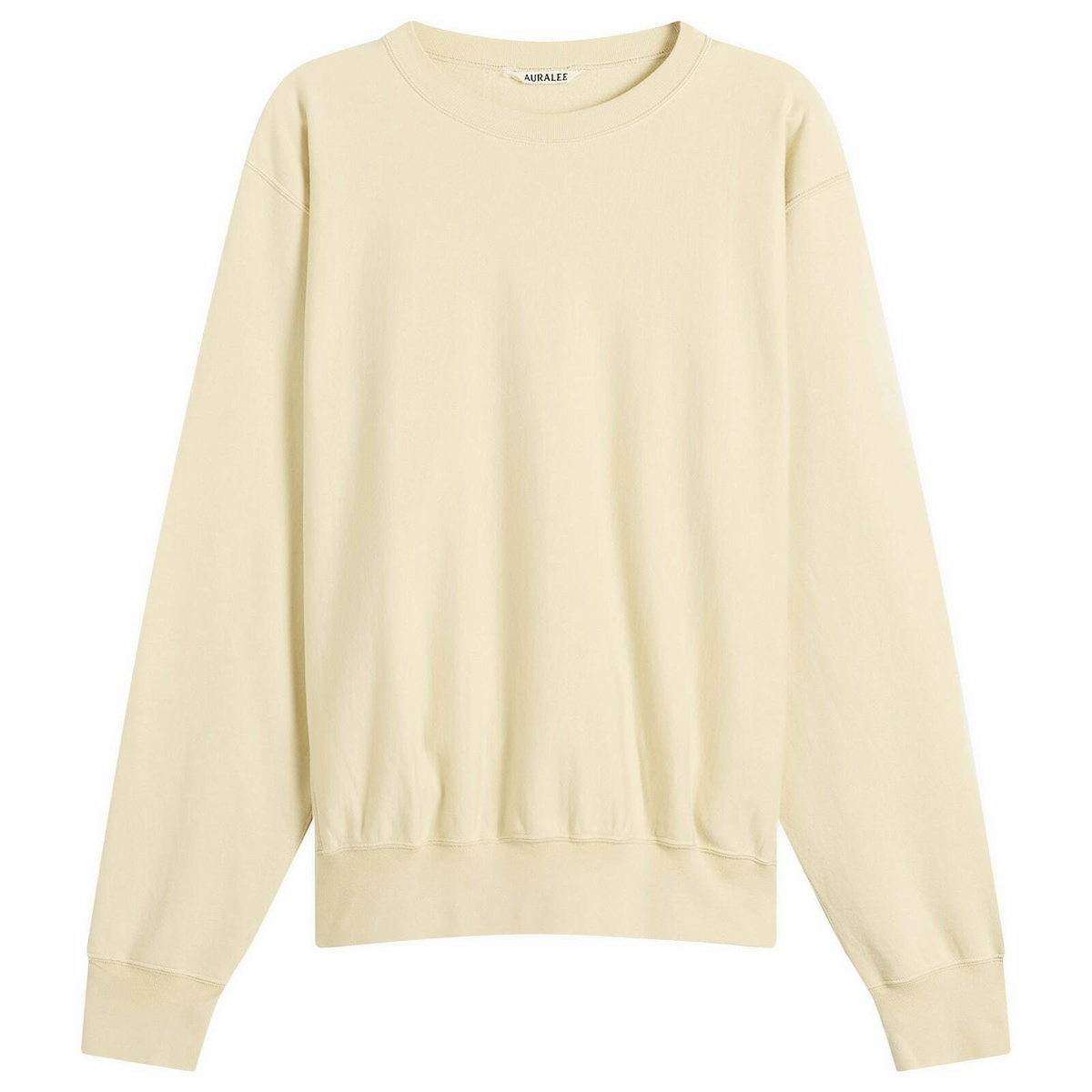 Auralee Men's High Gauge Sweatshirt in Ivory Beige