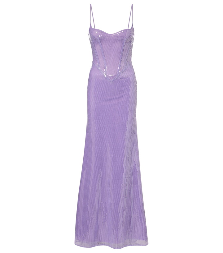 Photo: David Koma Sequined corset gown