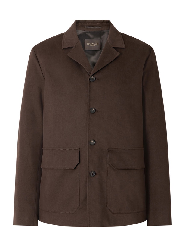 Photo: Slowear - Cotton and Cashmere-Blend Gabardine Blouson Jacket - Brown
