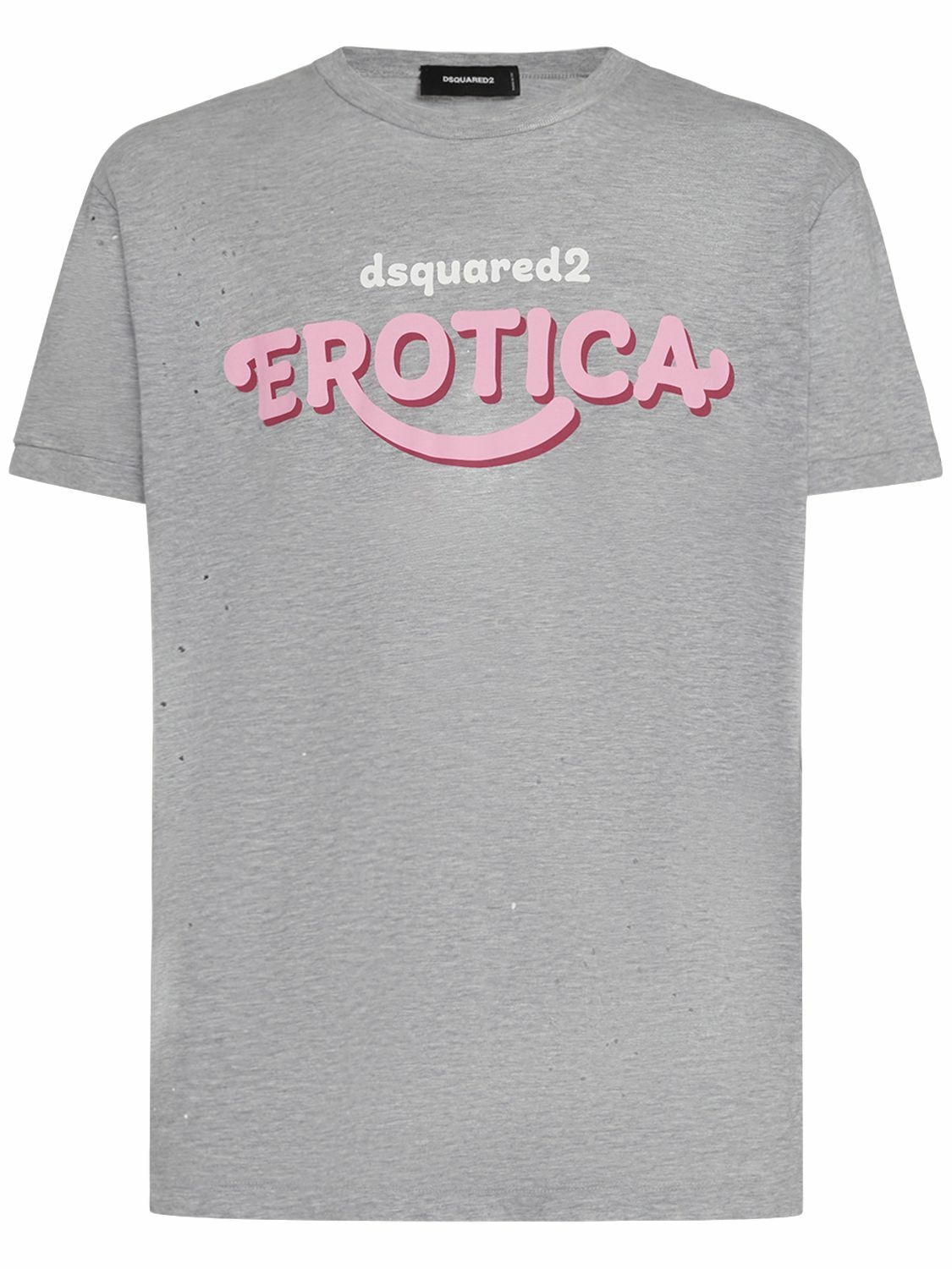 Photo: DSQUARED2 - Erotica Logo Printed Cotton T-shirt