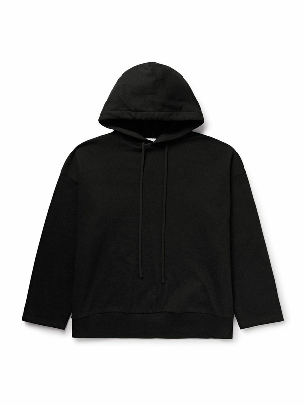 Photo: The Row - Stanley Cotton and Cashmere-Blend Jersey Hoodie - Black