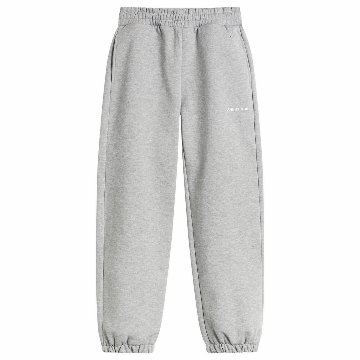 ANNIE HOOD Men's Mini Logo Cuffed Joggers in Marl Grey