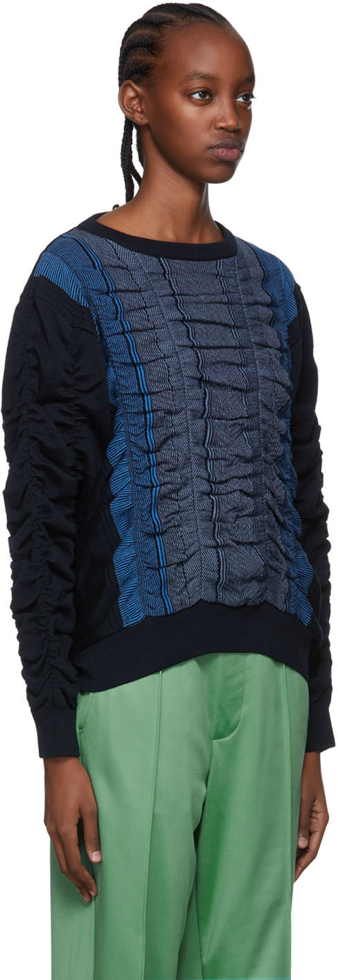 Bianca Saunders Navy Farah Edition Peel Sweater