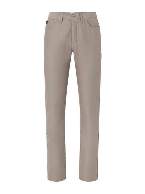 Photo: Brioni - Straight-Leg Cotton-Moleskin Trousers - Neutrals