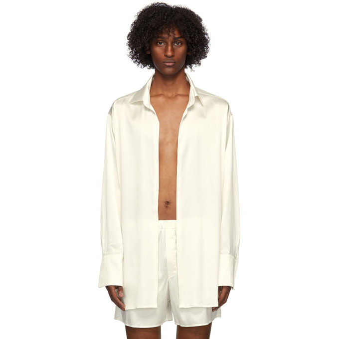 Ludovic de Saint Sernin Off-White Silk Go To Shirt