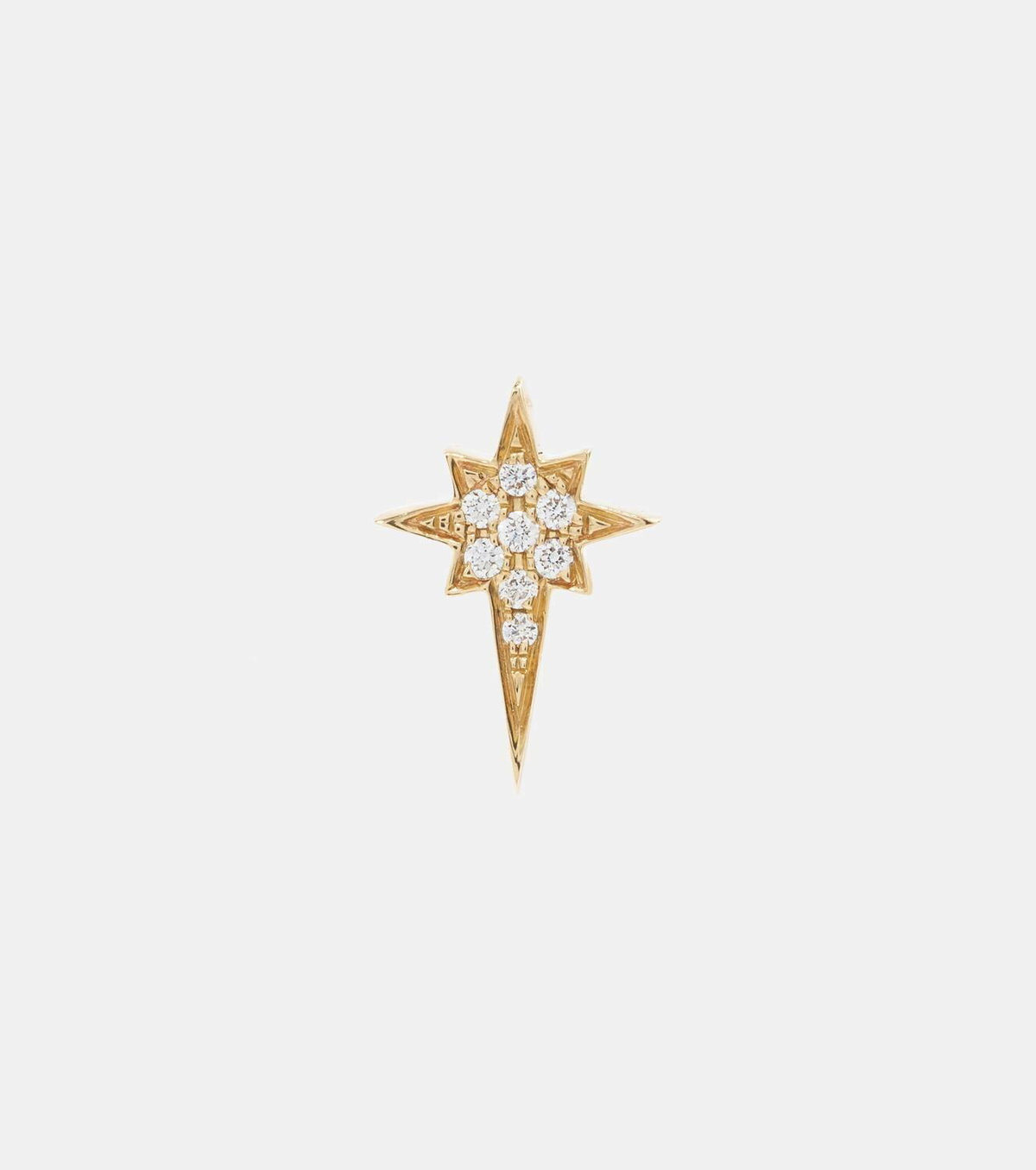 Robinson Pelham North Star Small 14kt gold single earring with diamonds