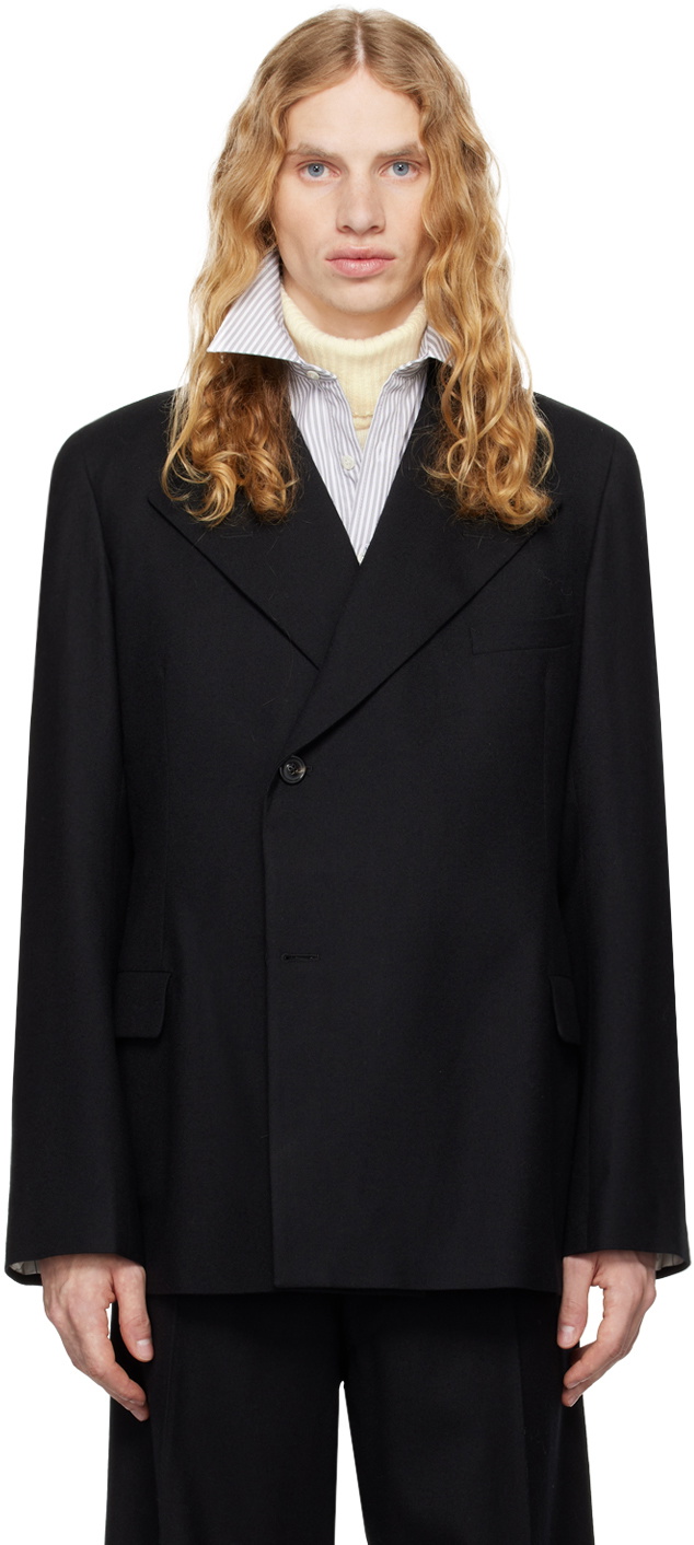 ジャケット Maison Margiela Black mohair blend oversize blazer Maison Margiela Black Mohair Blend Oversize Blazer | Lyst