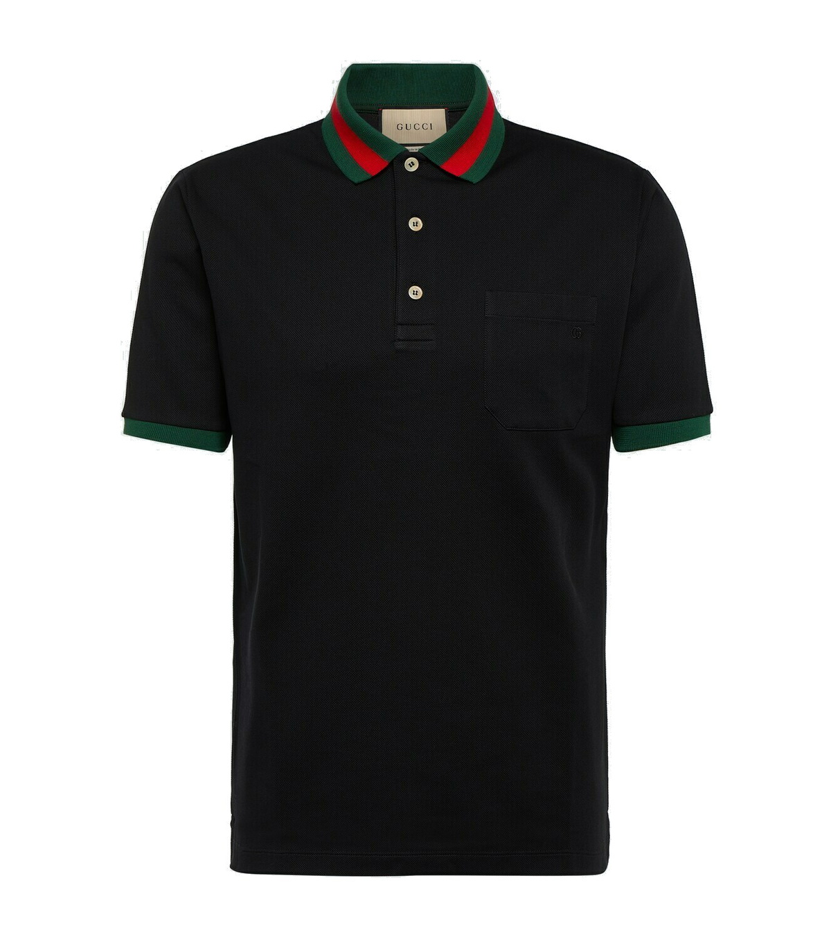 【関税込み】gucci WEB RIBBON POLO SHIRT Gucci Web-collar piqué polo shirt Gucci