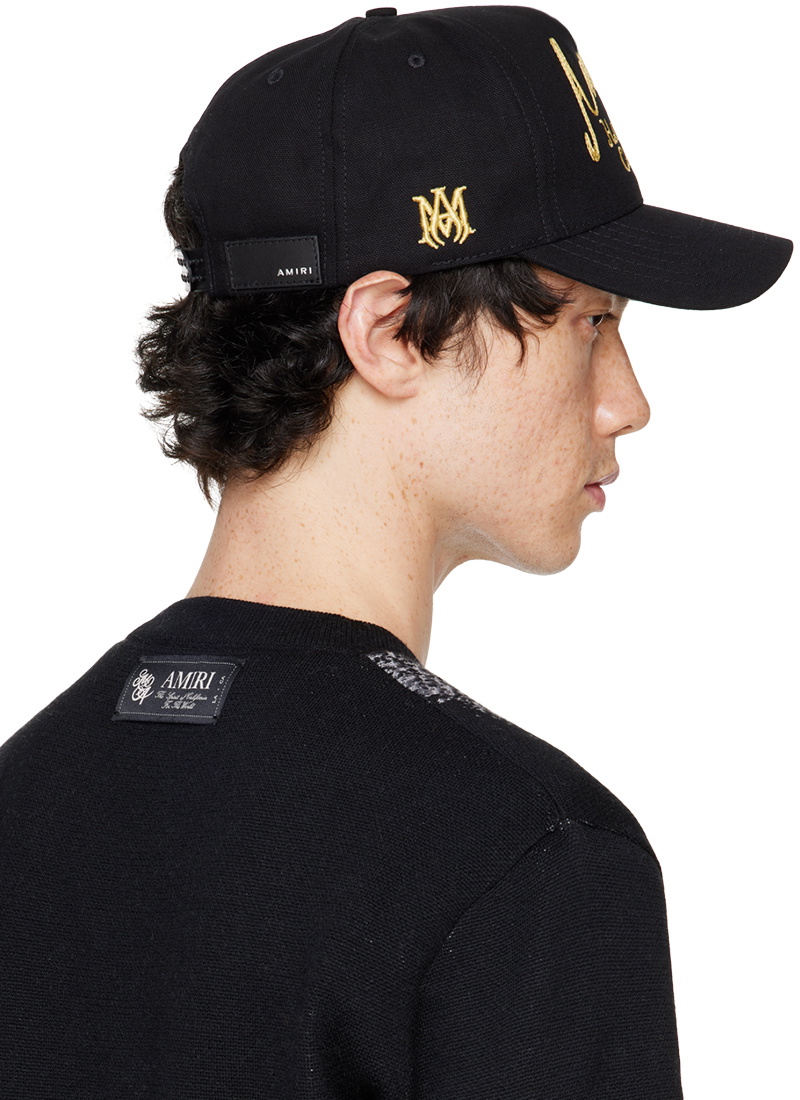 AMIRI Black 'Amiri Hollywood' Canvas Cap Amiri