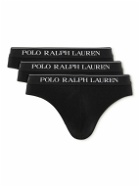 Polo Ralph Lauren - Three-Pack Stretch-Cotton Briefs - Black