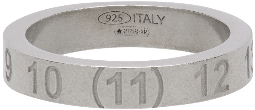 Maison Margiela Silver Slim Numbers Ring Maison Margiela