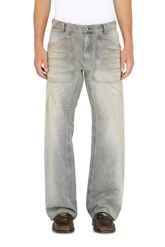 Photo: Diesel Relaxed Jeans Regular Waist D-Zeta, Grey, Zip fly