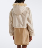 Miu Miu Cropped hooded shearling-trimmed jacket