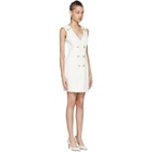 Pierre Balmain Off-White Sleeveless Short Dress