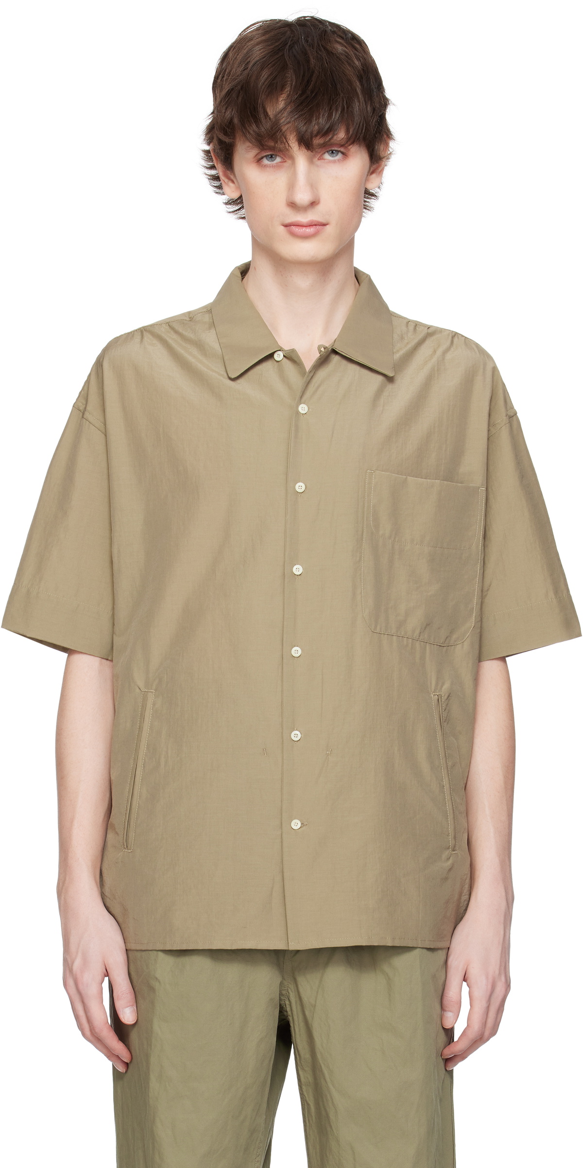 DOCUMENT Khaki Capri Pocket Shirt