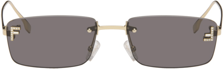 Photo: Fendi Gold 'Fendi First' Crystal Sunglasses
