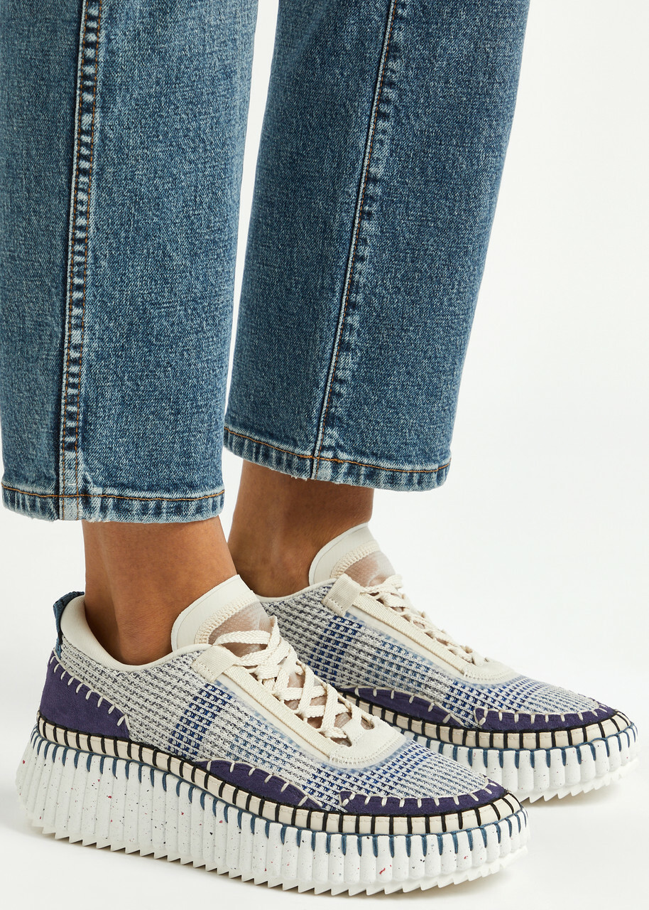 Chloe Nama Panelled Recycled Mesh Sneakers Multicoloured