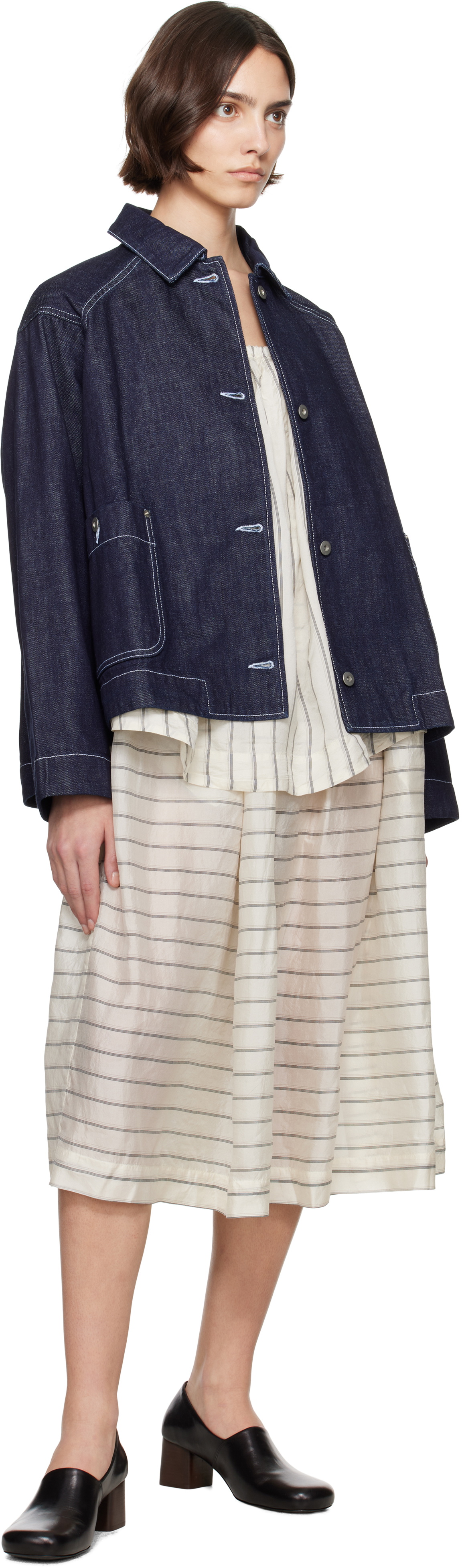 CASEY CASEY Indigo Drays Travail Denim Jacket
