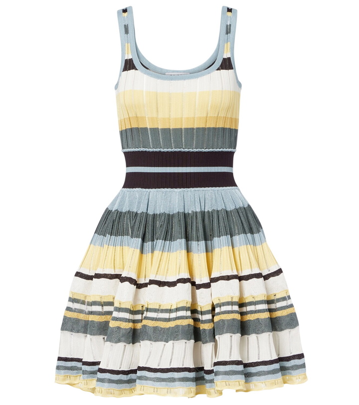 Photo: Alaïa Knitted striped minidress