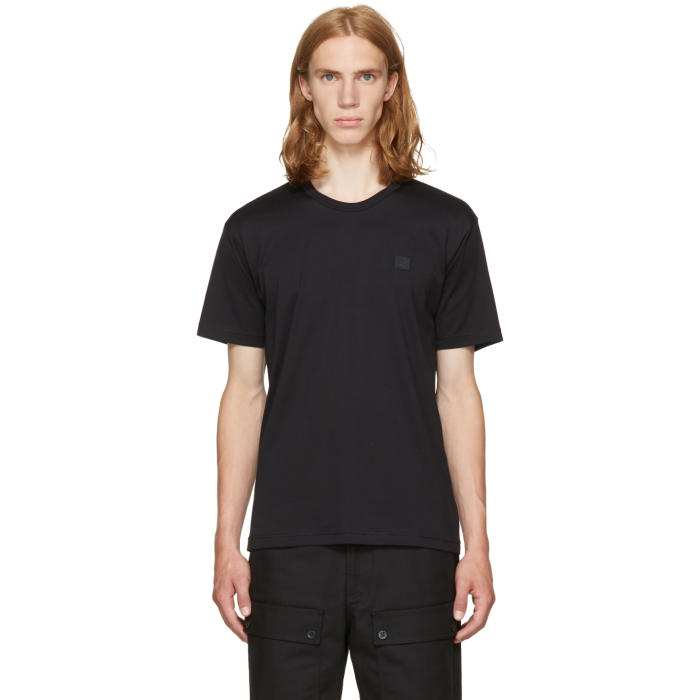 Acne Studios Black Nash Face T-Shirt Acne Studios