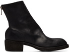 Guidi Black 796Z Leather Back Zip Top-Ankle Boots