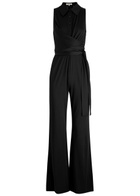 Diane Von Furstenberg Kellie Wide-leg Jersey Jumpsuit Black