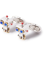 Paul Smith - Silver-Tone and Enamel Cufflinks