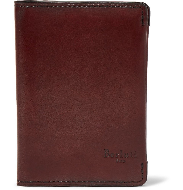 Photo: Berluti - Leather Bifold Cardholder - Men - Burgundy