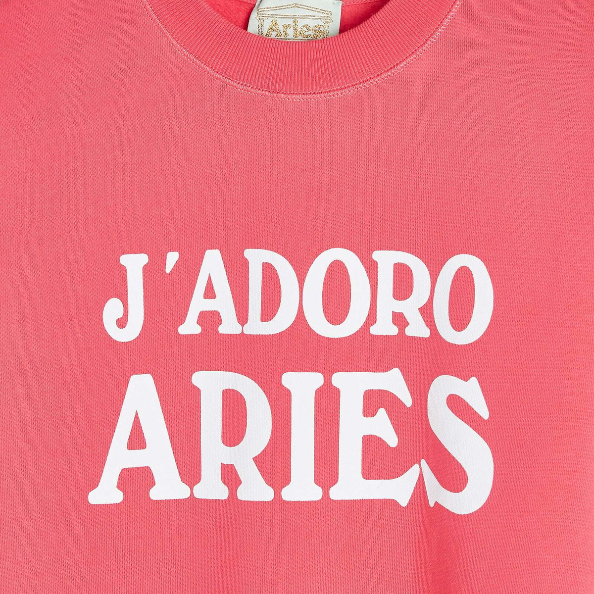 Aries Women's Baby Fit J'Adoro Sweatshirt in Magenta 