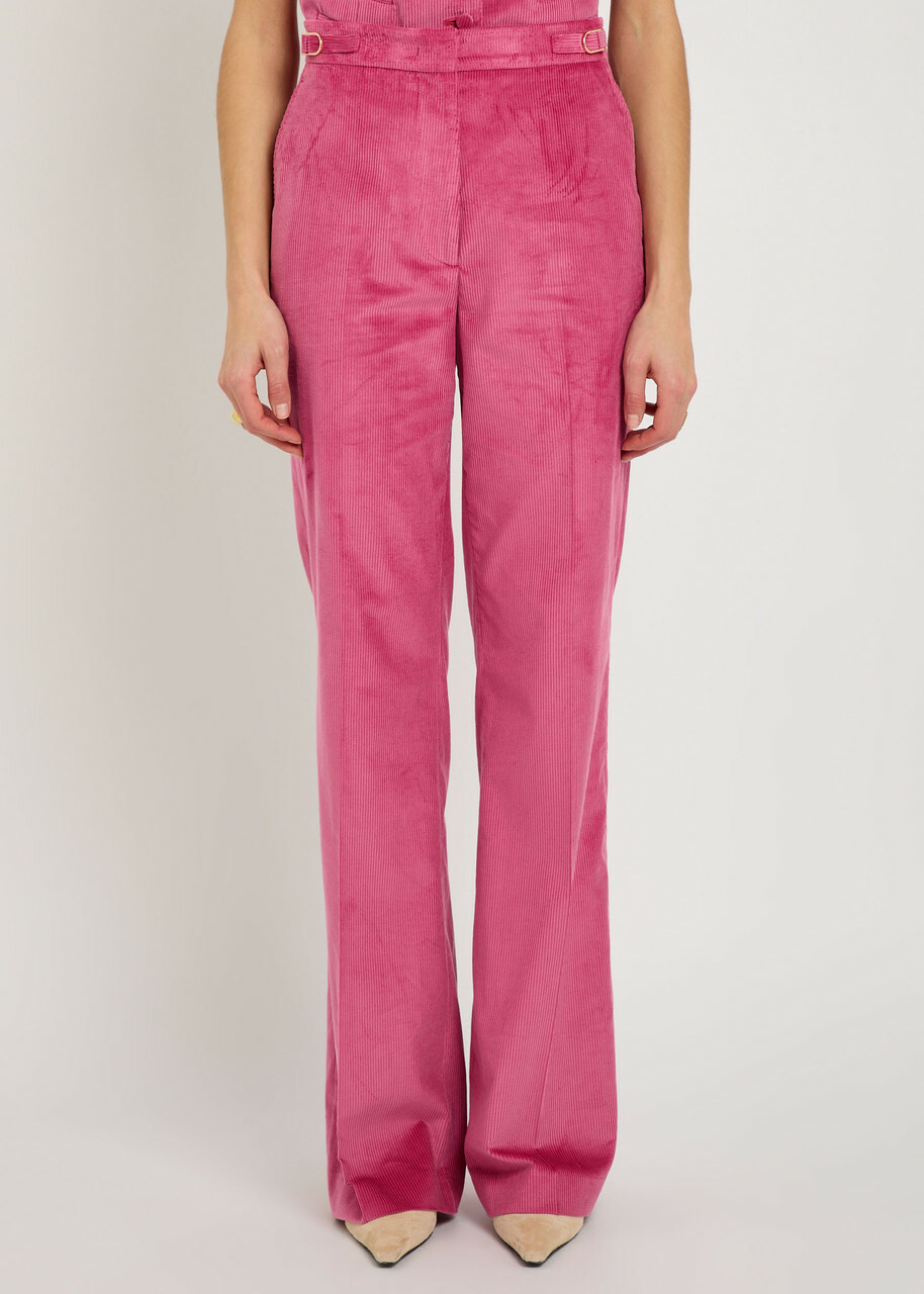 Gabriela Hearst Vesta Straight-leg Corduroy Trousers Pink
