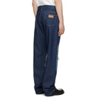 MM6 Maison Margiela Blue Straight-Leg Jeans