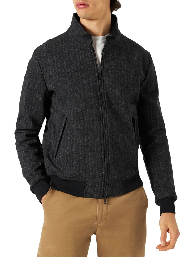 Photo: MC2 Saint Barth Man Mid-weight Herringbone Bomber Jacket Traveler