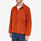 Pop Trading Company Men's Plada Sherpa Fleece Jacket in Cinnamon Stick