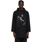 Yohji Yamamoto Black This Man Print Hoodie