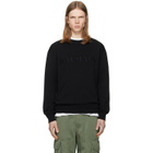 BALMAIN Black Vintage Embroidered Cotton Sweater