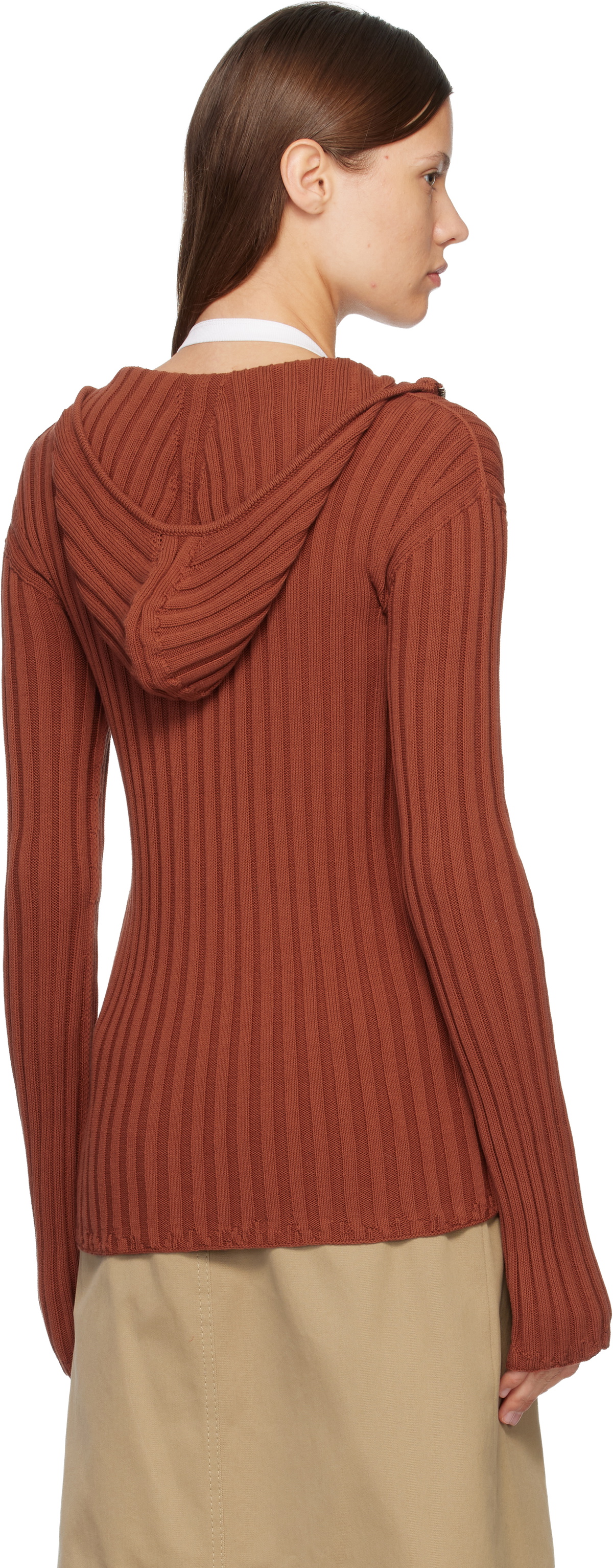 Acne Studios Orange Zip-Up Hoodie