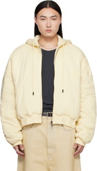 LU'U DAN Off-White Wadded Hoodie