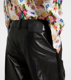 Loewe Leather straight pants