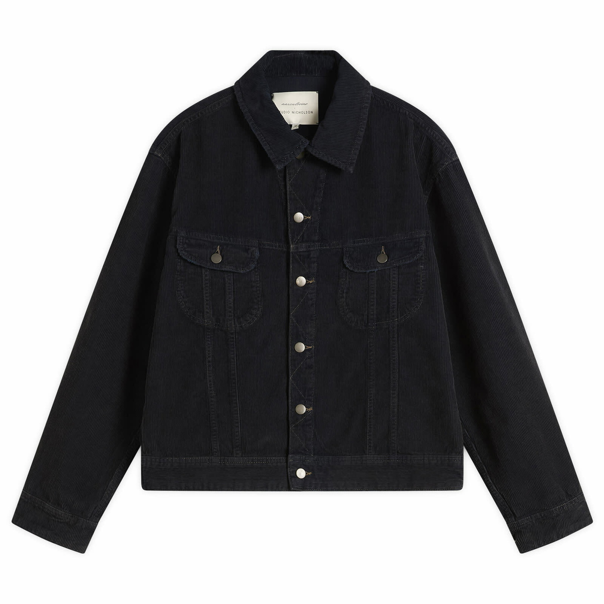 Studio Nicholson Men's Rick Overshirt Jacket in Black Studio Nicholson