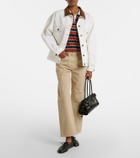 Prada Striped silk polo shirt