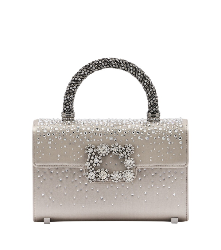 Photo: Roger Vivier Envelope embellished satin top-handle bag