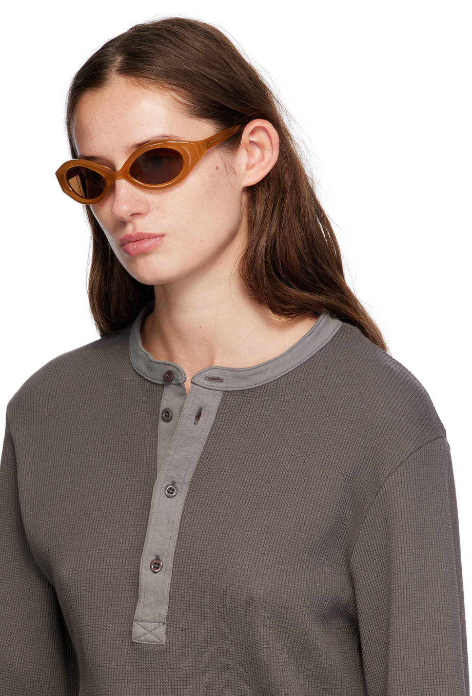 Song for the Mute SSENSE Exclusive Brown 'The Goggle' Sunglasses