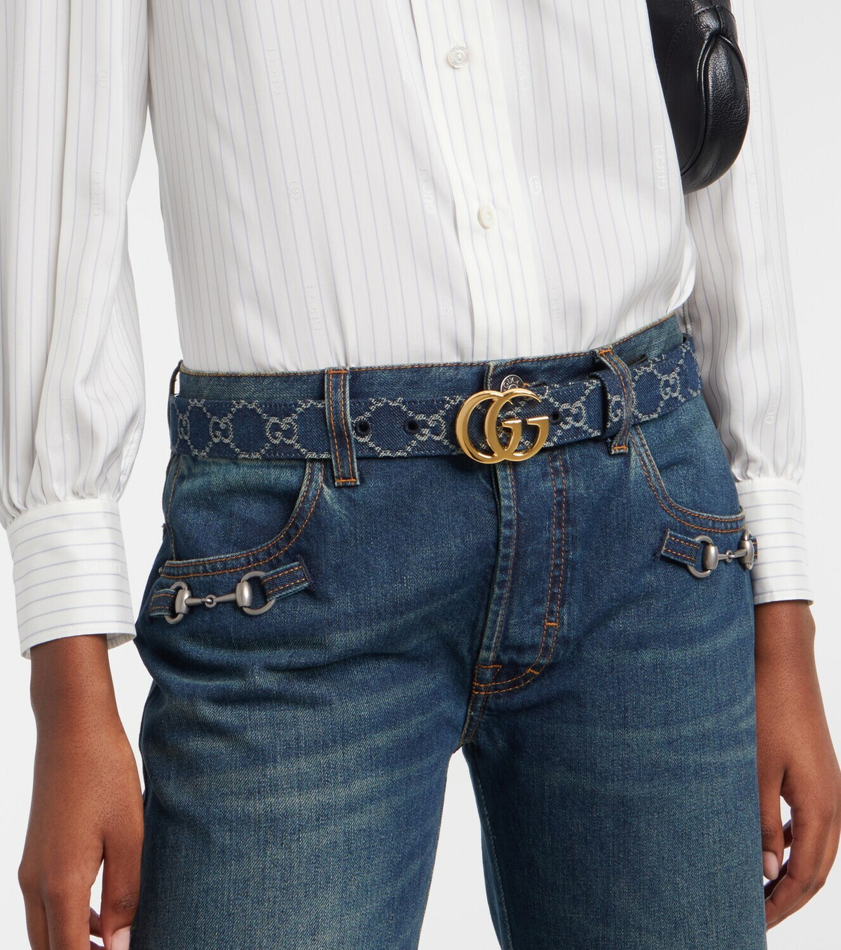 Gucci GG Marmont denim belt